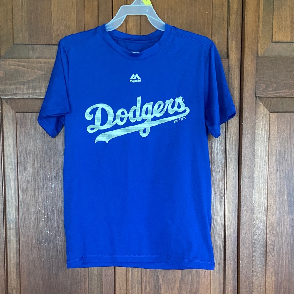 WORLD CHAMPIONS Royal Blue LOS ANGELES DODGERS Soft Jersey Tee Youth 10/12